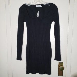 Urban Outfitters Black Long Sleeve Bandage Dress NWT